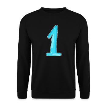 1 - Unisex Sweatshirt - black - Front - Alina (178cm) & Michal (187cm)