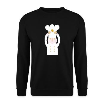 , Chef l pas de texte - Sweat-shirt Unisexe - noir - Devant - Alina (178cm) & Michal (187cm)