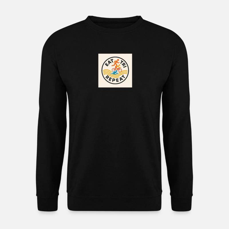 ESSEN SIE TRI REPEAT - Unisex Pullover - Schwarz