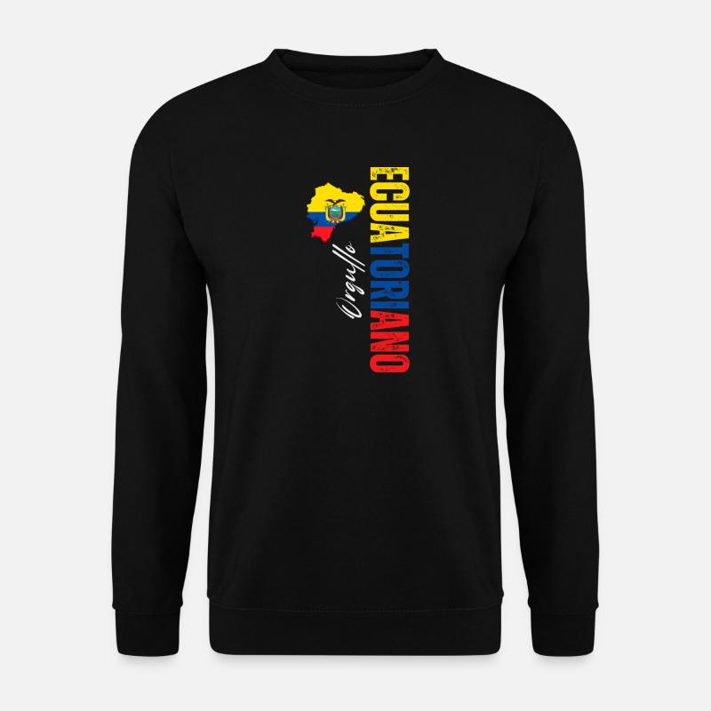 Ecuadorian pride, vertical design - Unisex Sweatshirt - black