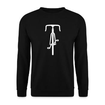 Rennrad Frontsilhouette - Unisex Pullover - Schwarz - Vorne - Alina (178cm) & Michal (187cm)