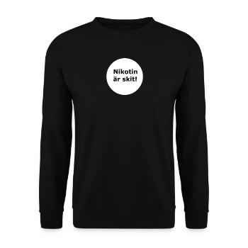 Nicotine is shit(White circle) - Unisex Sweatshirt - black - Front - Alina (178cm) & Michal (187cm)