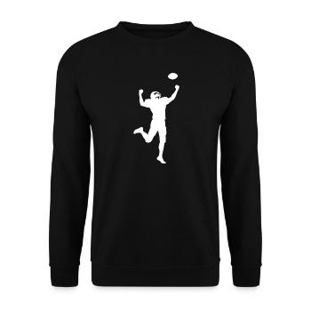 American Football Cheers Jump - Unisex Sweatshirt - black - Front - Alina (178cm) & Michal (187cm)