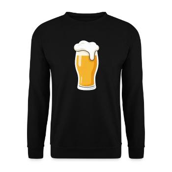 Beer Beer Glass Father's Day Gift Dad - Unisex Sweatshirt - black - Front - Alina (178cm) & Michal (187cm)