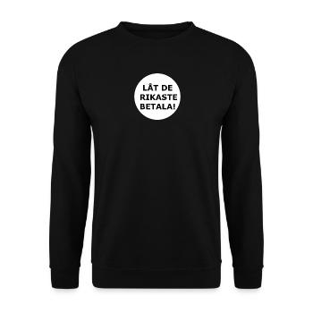 Que les plus riches paient ! (Cercle blanc) - Sweat-shirt Unisexe - noir - Devant - Alina (178cm) & Michal (187cm)