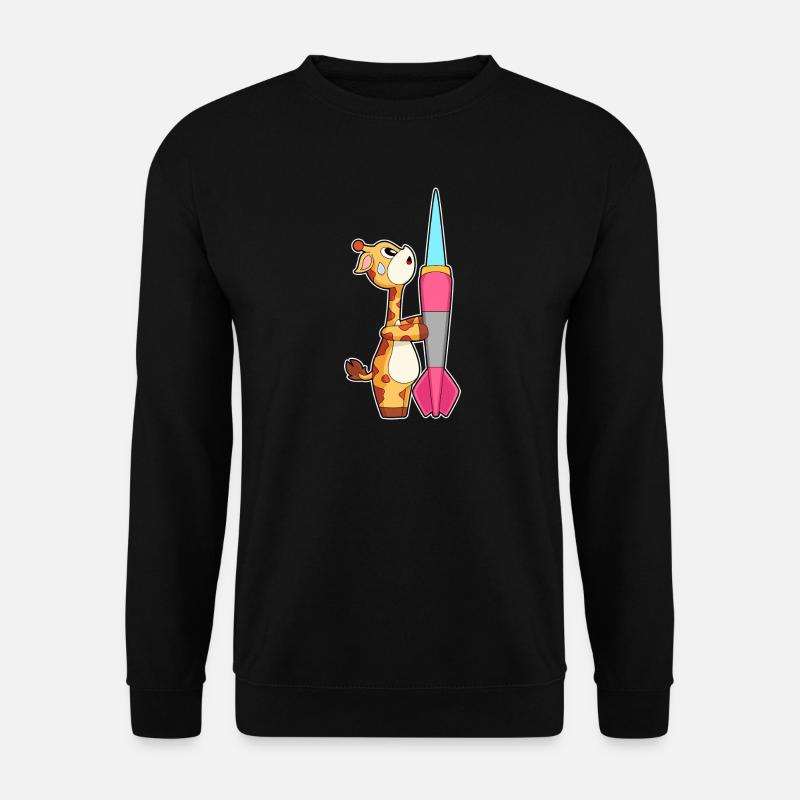 Giraffe Dart Dartpfeil Sport - Unisex Pullover - Schwarz