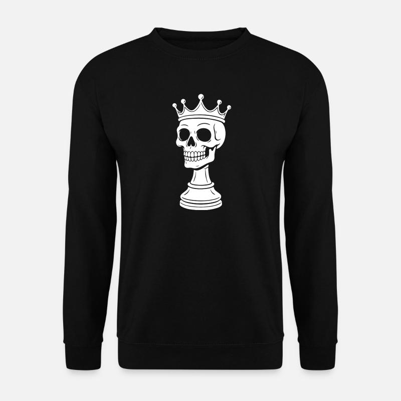 Chess King Skeleton Design - Unisex Sweatshirt - black