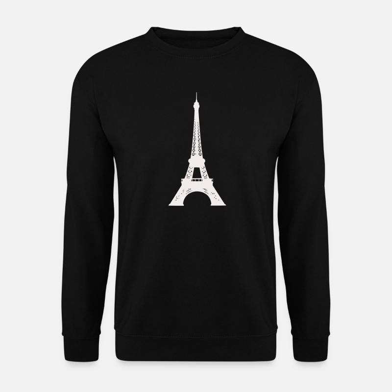 Eiffelturm Silhouette Druck - Unisex Pullover - Schwarz