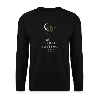 Confiance Falling Leaf - Sweat-shirt Unisexe - noir - Devant - Alina (178cm) & Michal (187cm)