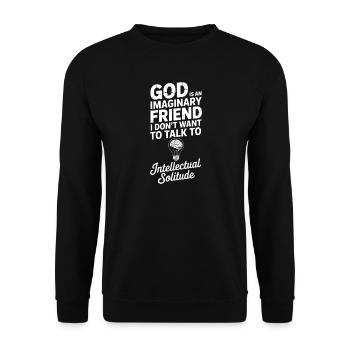 Imaginary God, Intellectual Solitude - Unisex Sweatshirt - black - Front - Alina (178cm) & Michal (187cm)