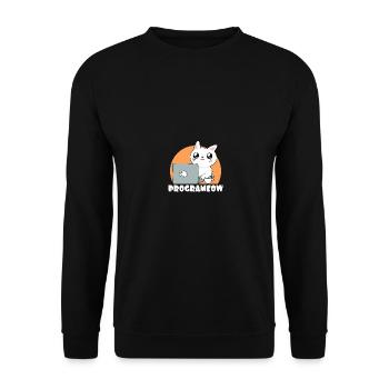 Cute Programeow I Are Programmer Programming - Unisex Pullover - Schwarz - Vorne - Alina (178cm) & Michal (187cm)