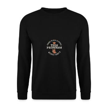 Forget Glass Slippers This Princess Wears Boots - - Unisex Pullover - Schwarz - Vorne - Alina (178cm) & Michal (187cm)