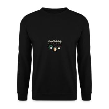 Crazy Plant Lady - Unisex Pullover - Schwarz - Vorne - Alina (178cm) & Michal (187cm)