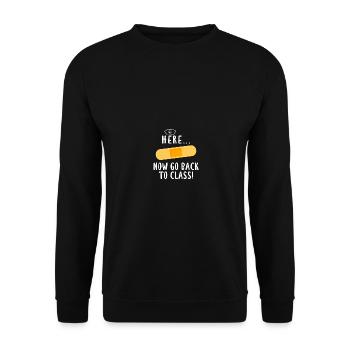 Nursing Here Now Go Back To Class Bandaids School - Unisex Pullover - Schwarz - Vorne - Alina (178cm) & Michal (187cm)