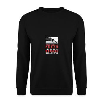 Volleyball Coach Because Badass Isnt A Job Title - Unisex Pullover - Schwarz - Vorne - Alina (178cm) & Michal (187cm)