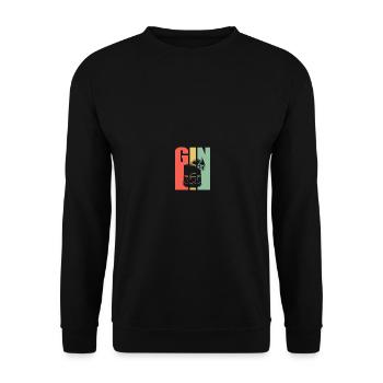 Gin Lover Cocktail - Unisex Pullover - Schwarz - Vorne - Alina (178cm) & Michal (187cm)