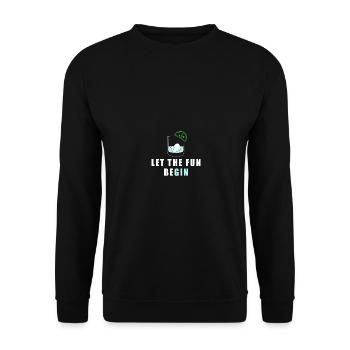 Let The Fun Be Gin - Unisex Pullover - Schwarz - Vorne - Alina (178cm) & Michal (187cm)