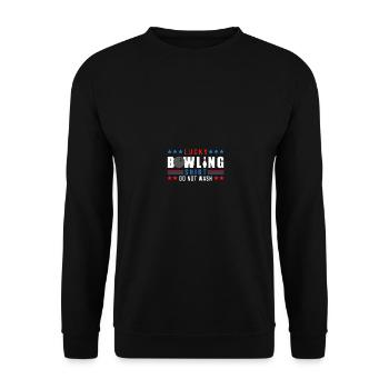 Lucky Bowling Shirt Do Not Wash - Bowling Team - Unisex Pullover - Schwarz - Vorne - Alina (178cm) & Michal (187cm)