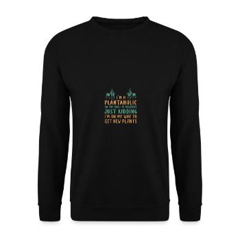 I'm A Plantaholic On The Road to Recovery - Unisex Pullover - Schwarz - Vorne - Alina (178cm) & Michal (187cm)