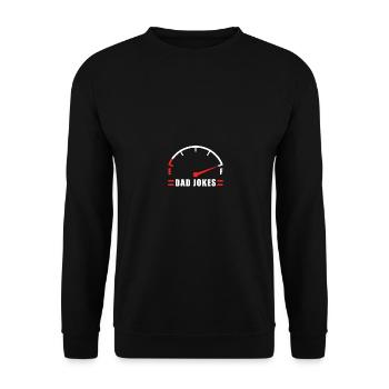 Dad Joke - Funny Grandpa Daddy Father's Day Bad - Unisex Pullover - Schwarz - Vorne - Alina (178cm) & Michal (187cm)