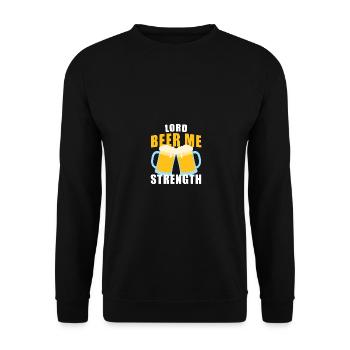 Lord Beer Me Strength Homebrew - Unisex Pullover - Schwarz - Vorne - Alina (178cm) & Michal (187cm)
