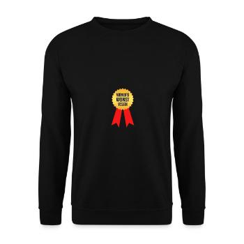 World's Worst Vegan - Unisex Pullover - Schwarz - Vorne - Alina (178cm) & Michal (187cm)
