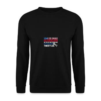 Wide Open Throttles - Unisex Pullover - Schwarz - Vorne - Alina (178cm) & Michal (187cm)