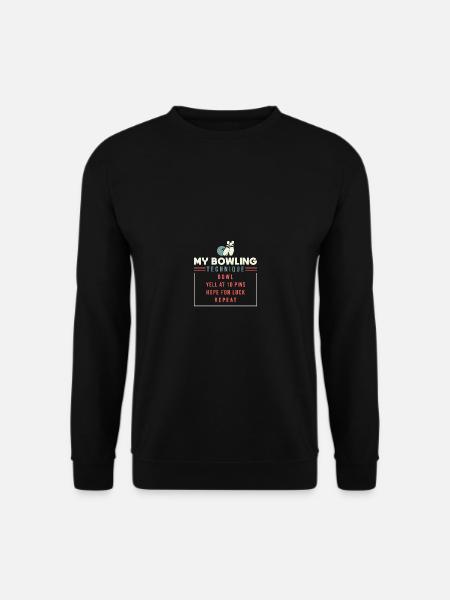 My Bowling Technique - Bowling - Unisex Pullover - Schwarz