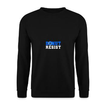 Police Officer - Donut Resist - Unisex Pullover - Schwarz - Vorne - Alina (178cm) & Michal (187cm)