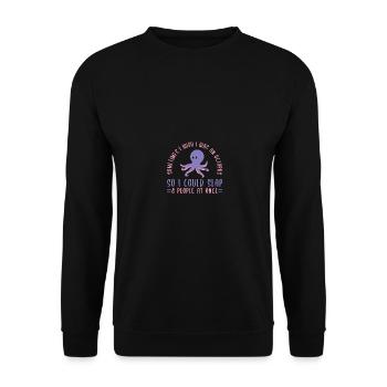 Sometimes I Wish I Was An Octopus - Unisex Pullover - Schwarz - Vorne - Alina (178cm) & Michal (187cm)