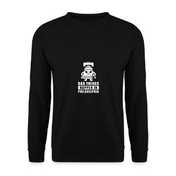 Bad Things Happen in Philadelphia Liberty Bell - Unisex Pullover - Schwarz - Vorne - Alina (178cm) & Michal (187cm)
