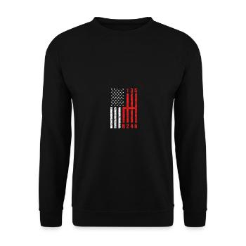 American Flag Stick Shift Real Cars Dont Shift - Unisex Pullover - Schwarz - Vorne - Alina (178cm) & Michal (187cm)