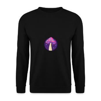 Magic Mushroom LSD Space Shroom Drug - Unisex Pullover - Schwarz - Vorne - Alina (178cm) & Michal (187cm)