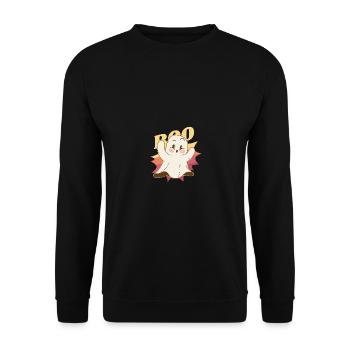 Cute Ghost Costume Scary Boo Ghost Halloween - Unisex Pullover - Schwarz - Vorne - Alina (178cm) & Michal (187cm)