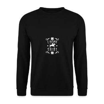 Lucky - Gambling & Bettining Horse Race Track - Unisex Pullover - Schwarz - Vorne - Alina (178cm) & Michal (187cm)