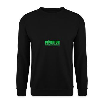 Mental Health Warrior Green Ribbon - Unisex Pullover - Schwarz - Vorne - Alina (178cm) & Michal (187cm)