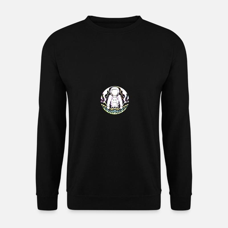 Trippy Astronaut Space Ship - Unisex Pullover - Schwarz