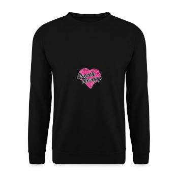 Speech Therapy SLP Speech Language Pathologist - Unisex Pullover - Schwarz - Vorne - Alina (178cm) & Michal (187cm)