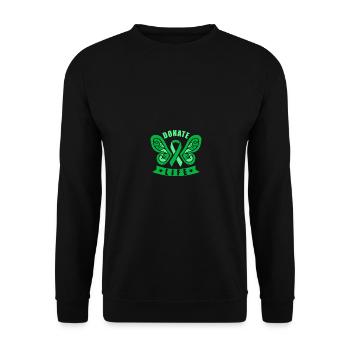 Donate Life Organ Donation Awareness Month - Unisex Pullover - Schwarz - Vorne - Alina (178cm) & Michal (187cm)