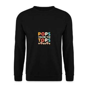 Pops You´'re The Tops - Unisex Pullover - Schwarz - Vorne - Alina (178cm) & Michal (187cm)