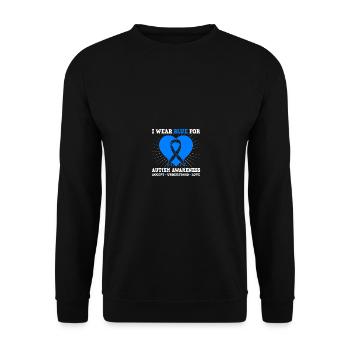 I Wear Blue For Autism Awareness - Accept - Unisex Pullover - Schwarz - Vorne - Alina (178cm) & Michal (187cm)