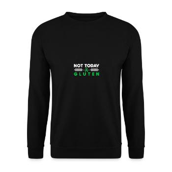 Not Today Gluten - Celiac Disease Awareness - Unisex Pullover - Schwarz - Vorne - Alina (178cm) & Michal (187cm)
