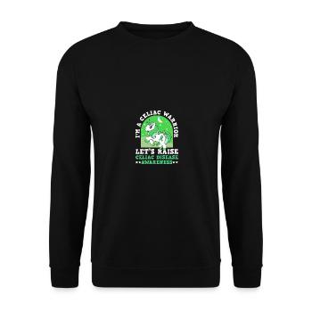 Im A Celiac Warrior Unicorn Celiac Disease - Unisex Pullover - Schwarz - Vorne - Alina (178cm) & Michal (187cm)