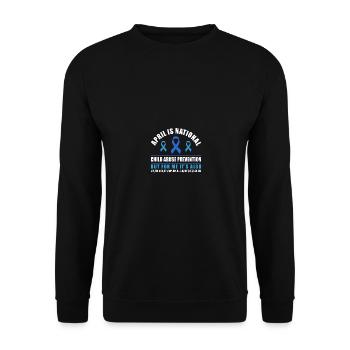 April is National Child Abuse Prevention Month - Unisex Pullover - Schwarz - Vorne - Alina (178cm) & Michal (187cm)
