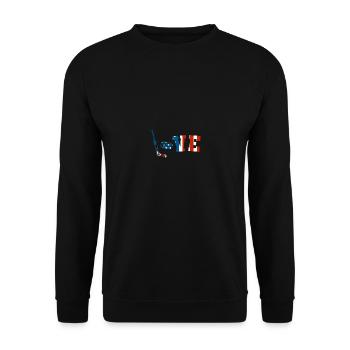 USA Ice Hockey Penalty Box Hockey Girls Boys - Unisex Pullover - Schwarz - Vorne - Alina (178cm) & Michal (187cm)