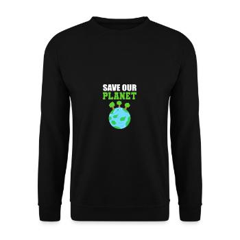 Sauvez notre planète Poison écologiste - Sweat-shirt Unisexe - noir - Devant - Alina (178cm) & Michal (187cm)