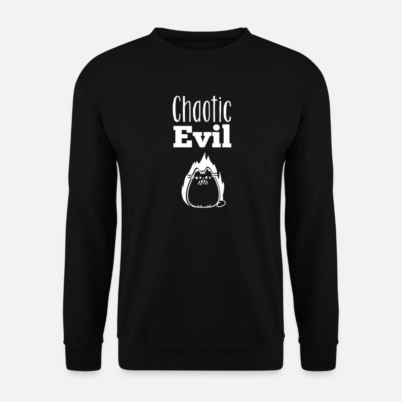 Pen and paper cat alignment chaotic evil - Unisex Pullover - Schwarz