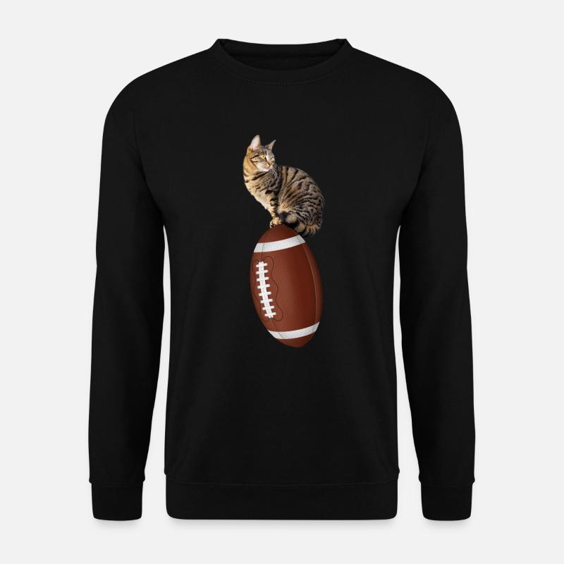 American Football Katze - Unisex Pullover - Schwarz