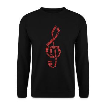 Joueurs de cor de clef - Sweat-shirt Unisexe - noir - Devant - Alina (178cm) & Michal (187cm)