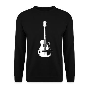 Western Gitarre Symbol icon Gitarrist Musiker - Unisex Pullover - Schwarz - Vorne - Alina (178cm) & Michal (187cm)